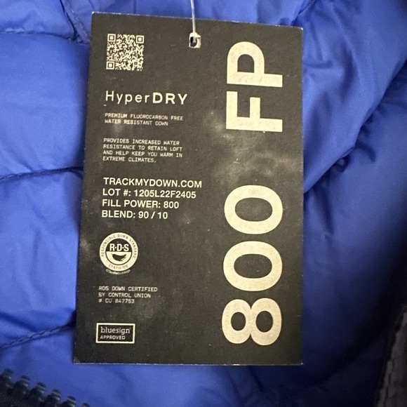 Lands' End Vest Navy Blue Goose Down Puffer 3x Womens 24W-26W Long Packabe NEW - Picture 5 of 7